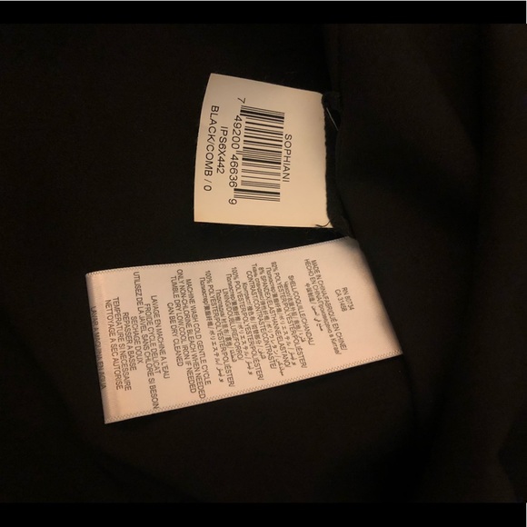 NWT BCBGMAXAZRIA Sophiani Print-Blocked Dress - Picture 7 of 7